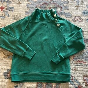 J. Crew Green Button-Up Sweater